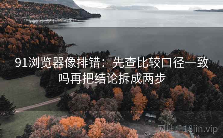 91浏览器像排错：先查比较口径一致吗再把结论拆成两步